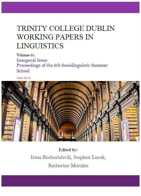 TCD Working Papers in Linguistics